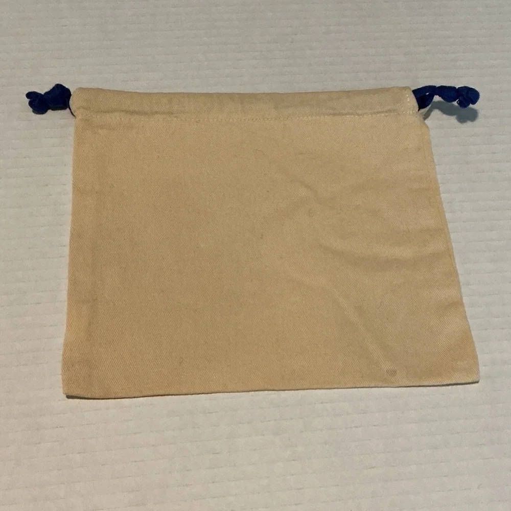 Authentic Louis Vuitton Cream empty bag with Blue Accents